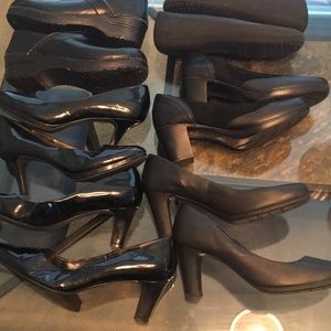 Professional All Black Work Pumps and Flats (lot)